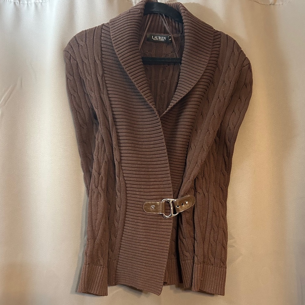 Lauren Ralph Lauren Chocolate Cable Knit Sweater